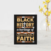 Faith Black Geschiedenis Maand Blm Melanine Christ Kaart (Gele Bloem)