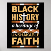 Faith Black Geschiedenis Maand Blm Melanine Christ Poster (Voorkant)