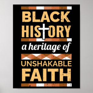 Faith Black Geschiedenis Maand Blm Melanine Christ Poster