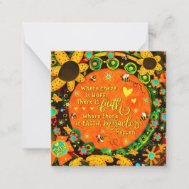 Faith Bloemen Bumblebee Irelyn Mini Notitiekaartje