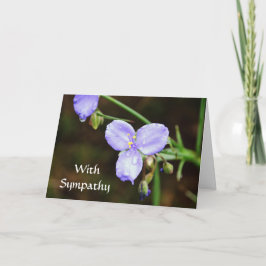 Faith Blue Flower Sympathy Card Kaart