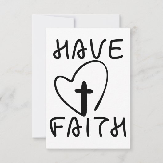 Faith Bold Flat Wenskaart Kaart (Voorkant)