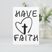 Faith Bold Flat Wenskaart Kaart (Staand voorkant)