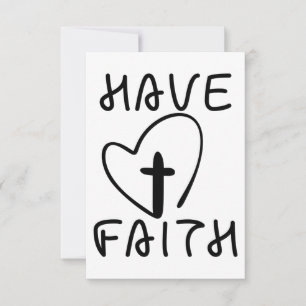 Faith Bold Flat Wenskaart Kaart