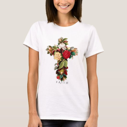 Faith Botanical Cross T-shirt (Voorkant)