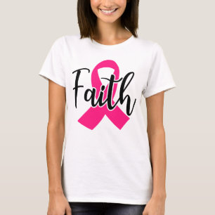 Faith Breast Cancer Awareness Pink Ribbon Fighter T-shirt