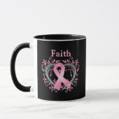 Faith Breast Cancer Awareness Ribbon Mok (Links)