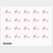 Faith Breast Cancer Awareness Ronde Sticker (Vel)