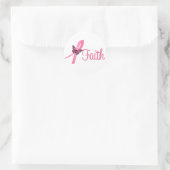 Faith Breast Cancer Awareness Ronde Sticker (Tas)