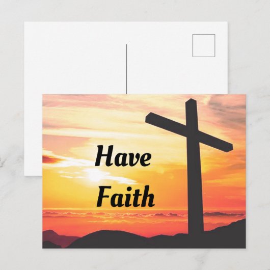 Faith briefkaart (Voorkant / Achterkant)