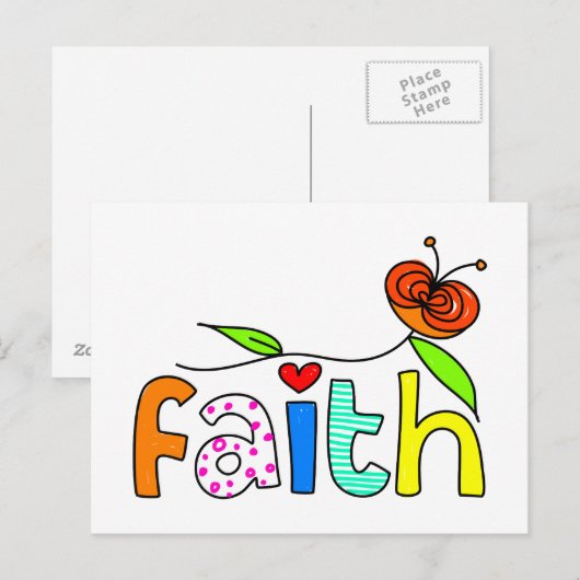 Faith Briefkaart (Voorkant / Achterkant)