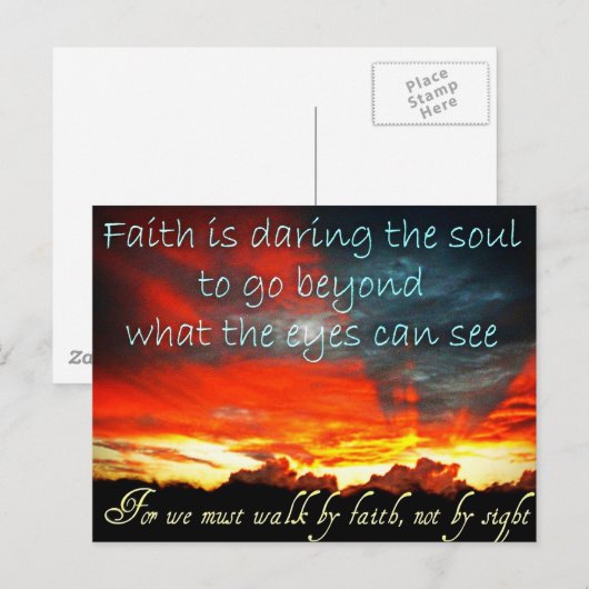Faith Briefkaart (Voorkant / Achterkant)