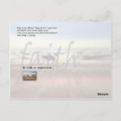 Faith Briefkaart (Achterkant)