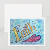 Faith Briefkaart (White Edge) (Voorkant / Achterkant)