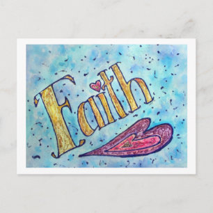 Faith Briefkaart (White Edge)