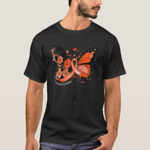 Faith Butterfly Oranje Ribbon multiple sclerose A T-shirt