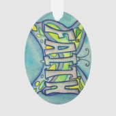 Faith Butterfly Word Art Gift Holiday Ornament (voorkant)