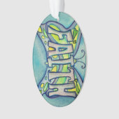 Faith Butterfly Word Art Gift Holiday Ornament (voorkant)