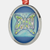 Faith Butterfly Word Gift Holiday Ornament (Links)