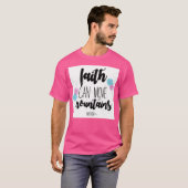 Faith Can Move Mountains Baseball Sleeve T-shirt (Voorkant volledig)