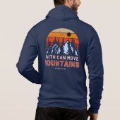 Faith Can Move Mountains Bible Full Zip-Mannen Hoodie (Achterkant)