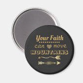Faith Can Move Mountains Bible Verse Magneet (Voorkant / Achterkant)