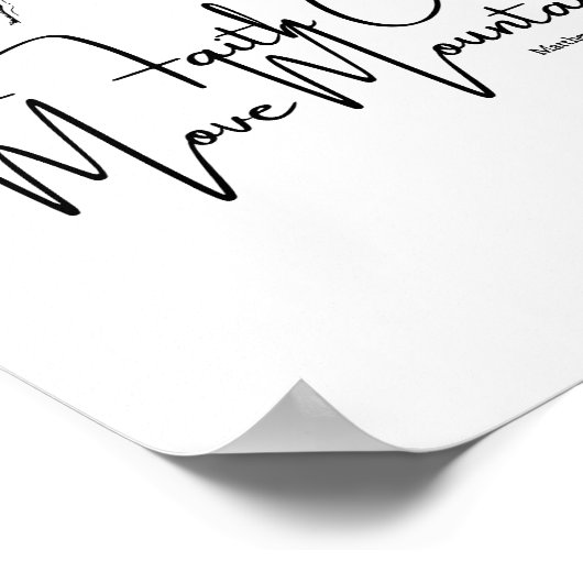 Faith Can Move Mountains Bible Verse Poster (Hoek)