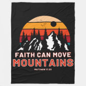 Faith Can Move Mountains Bijbel Fleece Deken (Voorkant)