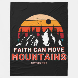 Faith Can Move Mountains Bijbel Fleece Deken