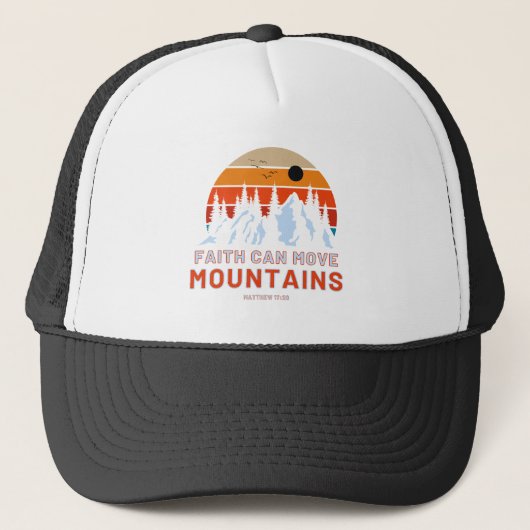 Faith Can Move Mountains Bijbel Trucker Pet (Voorkant)