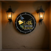 Faith Can Move Mountains Butterfly and Rose  Ronde Klok