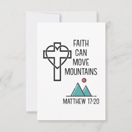 Faith Can Move Mountains Christelijk Bijbelcitaat (Voorkant)