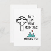 Faith Can Move Mountains Christelijk Bijbelcitaat (Voorkant / Achterkant)