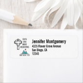 Faith Can Move Mountains Christelijk Bijbelcitaat Etiket (Insitu)