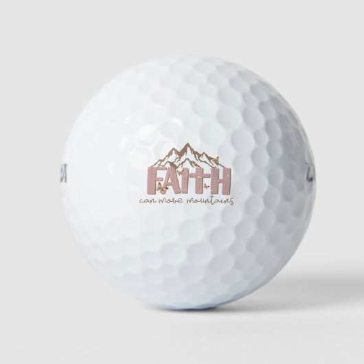 Faith Can Move Mountains Christelijk Golf Ball Golfballen (Voorkant)