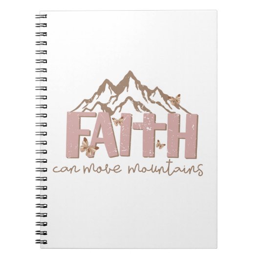 Faith Can Move Mountains Christelijk Spiral Notiti Notitieboek (Voorkant)