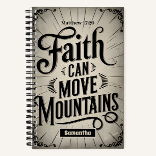 Faith Can Move Mountains Christelijk tijdschrift Notitieboek