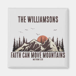 Faith Can Move Mountains Christelijke Bijbelversie Magneet