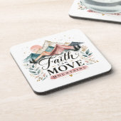 Faith Can Move Mountains Coaster  Bier Onderzetter (Linkerzijde)