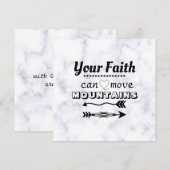 Faith Can Move Mountains Inspirerend Flat Card (Voorkant / Achterkant)