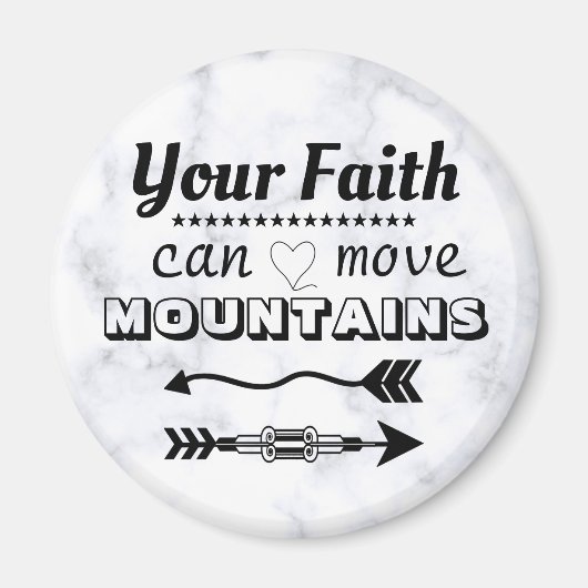 Faith Can Move Mountains Inspirerend Magneet (Voorkant)