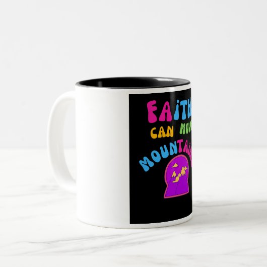 "Faith Can Move Mountains" Inspirerend Mok (Voorkant links)