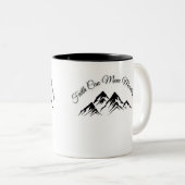 "Faith Can Move Mountains - Inspirerend Mok" Tweekleurige Koffiemok (Voorkant rechts)