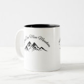 "Faith Can Move Mountains - Inspirerend Mok" Tweekleurige Koffiemok (Voorkant links)
