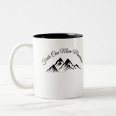 "Faith Can Move Mountains - Inspirerend Mok" Tweekleurige Koffiemok (Links)