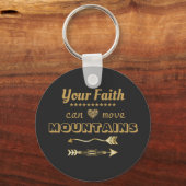 Faith Can Move Mountains Inspirerend Sleutelhanger (Voorkant)