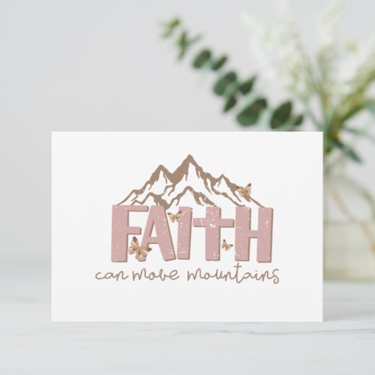 Faith Can Move Mountains Kaart (Staand voorkant)
