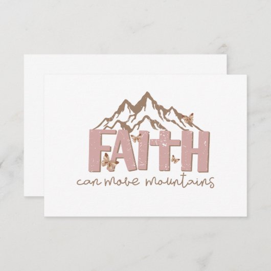 Faith Can Move Mountains Kaart (Voorkant / Achterkant)