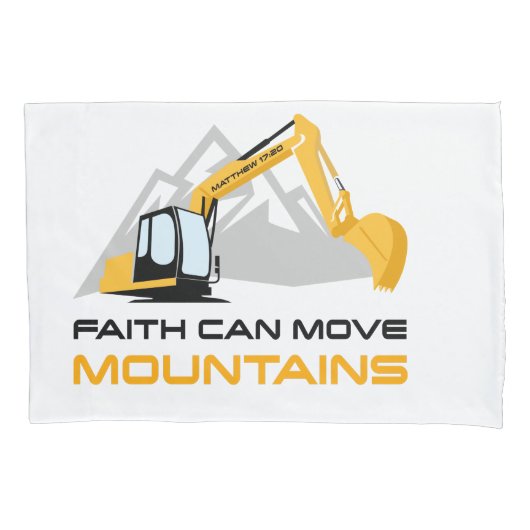 Faith Can Move Mountains - Kinder en volwassen Chr Kussensloop (Voorkant)