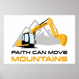 Faith Can Move Mountains - Kinder en volwassen Chr Poster
